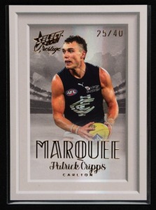 2021 SELECT PRESTIGE MARQUEE: Limited-edition card for Patrick Cripps (MP3 #25/40).