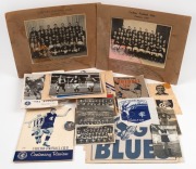 CARLTON: A range of items including posters, Annual Reports, photos, postcards, cloth patches, etc. Mixed condition.