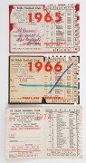 SAINT KILDA&nbsp;FOOTBALL CLUB: 1965, 1966 and 1974 membership cards. (3). - 3
