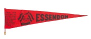 1968 Preliminary Final Essendon Football Club banner which includes the names of the 20 team members selected for the match. 69cm. In front of a crowd in numbers of 103,549 Essendon defeated Geelong in the Preliminary Final 11.25 to 9.13 before losing the