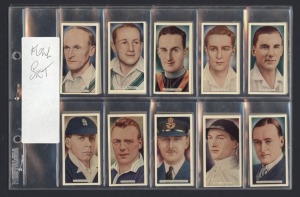 1935 State Express 333 Cigarettes "Sports Champions" complete set, (50) which includes Grimmett, Bradman, Wyatt, Leyland, Verity, and other sporting greats. EF condition.