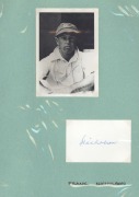 SOUTH AFRICAN CRICKETERS: A collection of autographed photographs, cuttings, cards, etc., the N - V album: Numerous examples including Bob Newson, Frank Nicholson, Norman Norton, Arthur Nourse, Eiulf Nipen, Sydney O'linn, Harold Owen-Smith, Joe Partridge, - 2