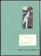 SOUTH AFRICAN CRICKETERS: A collection of autographed photographs, cuttings, cards, etc., the A - G&nbsp;album: Numerous examples including Neil Adcock, Aaron Bacher, Eddie Barlow, Denis Begbie, Colin Bland, Jackie Botten, Harry Bromfield, Chris Burger, Syd Bu - 3