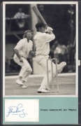SOUTH AFRICAN CRICKETERS: A collection of autographed photographs, cuttings, cards, etc., the D - M album: Numerous examples including Eric Dalton, Dennis Dyer, John du Preez, Jacobus Duminy, Clive Halse, Bob Harvey, George Hearne, Peter Heine, Brian Irvi