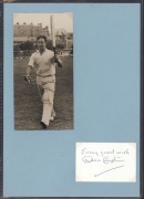 ENGLISH & AUSTRALIAN CRICKETERS: A collection of autographed photographs, cuttings, cards, etc., in an album, including Len Hutton, Denis Compton, John Murray, Norman Yardley, Bill Edrich, Geoff Boycott, Fred Trueman, Jack Iverson, Ray Lindwall, John Glee - 3