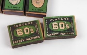 The 1938 Australian Team to England: A complete set of fifteen "Duncan's 60's Safety Matches" boxes featuring portraits of the whole team, including C.W. Walker (South Australian wicket-keeper) who was chosen for the tour but did not play in a Test. (15). - 2