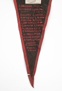 "ESSENDON FINAL 1965" supporters' pennant depicting Ken Frazer. 46cm. Essendon defeated St.Kilda in the Grand Final.&nbsp;The match, attended by 104,846 spectators, was won by Essendon by a margin of 35 points, marking that club's 12th premiership victory.&nbsp;The - 3