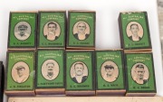 Various 1938 "Duncan's Safety Matchboxes (9) with Australian cricketers Albert Cotter "Stamina" blotter; 1957 tickets (3) to the Davis Cup; Jack Brabham signature to cover of 1970 Brands Hatch programme; Francis Bourke signature to cover of 1982 Richmond - 2