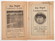 1928-29 "The Argus Cricket Guide. Performances and Personalities of English and Australian Players - Complied by Old Boy of The Argus and The Australian" endorsed "with the Author's Compliments", 16pp with images, printed by Wilson and Mackinnon, Melbourn