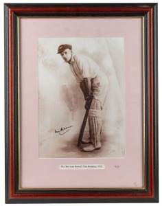 326 · "The Boy from Bowral, Don Bradman, 1928" limited edition [16/35] photograph, signed by Bradman; with CofA. Framed & glazed, overall 58 x 44.5cm.