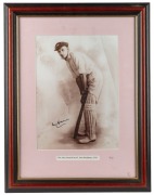 "The Boy from Bowral, Don Bradman, 1928" limited edition [16/35] photograph, signed by Bradman; with CofA. Framed & glazed, overall 58 x 44.5cm.