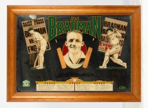 DON BRADMAN MIRROR, "Don Bradman - Australia's Greatest Sporting Legend" commemorative mirror, limited edition 43/2000, framed, overall 64 x 88cm.