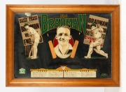 DON BRADMAN MIRROR, "Don Bradman - Australia's Greatest Sporting Legend" commemorative mirror, limited edition 43/2000, framed, overall 64 x 88cm.