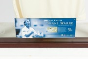 "SHANE WARNE 500 TEST WICKETS" Commemorative Shirt: an Australian Test team short-sleeved shirt with the Australian logo and Warne's team number "350" embroidered in silk together with Travelex sponsorship logos, and signed by Shane Warne; attractively pr - 3
