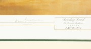 DON BRADMAN: Print "Boundary Bound - Sir Donald Bradman" by d'Arcy Doyle, signed by Don Bradman and the artist, limited edition 591/1500, window mounted, framed & glazed, overall 82 x 86cm. - 3