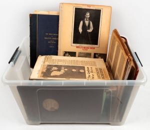 WALTER LINDRUM: Collection of scrap albums, news clippings, telegrams, photographs and ephemera. A fascinating insight into the professional and personal life of Walter Lindrum. (Qty).