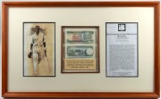 Six assorted framed cricket pictures and displays. The largest 48 x 80cm overall. - 2