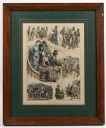 Six assorted framed cricket pictures and displays. The largest 48 x 80cm overall. - 4