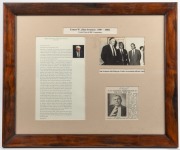 Six assorted framed cricket pictures and displays. The largest 48 x 80cm overall. - 5