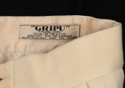 A pair of Clarrie Grimmett's pure wool cricket flannel trousers, circa 1930; with "GRIPU" label to rear waistband. This may have been a spare pair as they show no signs of wear or tear. - 3