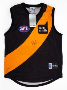 Ben Cousins signature on Richmond jersey, circa 2010