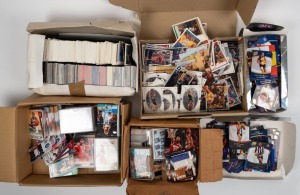 A carton containing a large quantity of collector cards including Australian Rules football, Australian Basketball League, American basketball, etc. (Many hundreds).