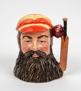 ROYAL DOULTON large character jug (D7032) of W.G. GRACE; limited edition, designed by Stanley James Taylor, 1996; 18cm tall.