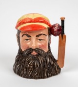 ROYAL DOULTON large character jug (D7032) of W.G. GRACE; limited edition, designed by Stanley James Taylor, 1996; 18cm tall.