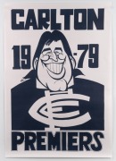 A collection of WEG posters celebrating CARLTON Premierships through the years, most of which are personally signed by the artist. The group comprises of 1906, 1907, 1908, 1914, 1915, 1938, 1945, 1968, 1970, 1972 (all signed and endorsed by WEG), plus 194 - 3