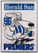 A group of original WEG&nbsp;North Melbourne premiership posters: 1975, 1977, 1996 and 1999; all laminated. (4). - 4