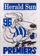1996 North Melbourne Premiership WEG poster signed by all the members of the winning team.