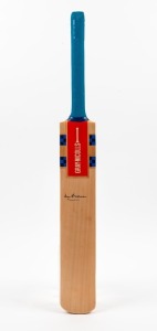 DON BRADMAN'S original signature on a full-size Gray-Nicholls "Powerspot" cricket bat. 83cm.