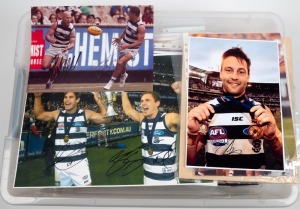 A collection remainder including many signed photos and cuttings, programs, cards and displays. Noted: Several items associated with the 1966 Grand Final. Inspection will reward.