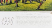 "FITZROY FOOTBALL CLUB Team of the Century 1897 - 1996" poster by Jamie Cooper, artist proof 9 of 10, signed by the artist. Overall 56 x 100cm. - 2