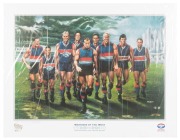 FOOTSCRAY/WESTERN BULLDOGS: "Warriors of the West" artist proof print by Jamie Cooper, signed by the artist, overall 111x90cm.