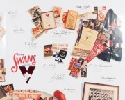 SOUTH MELBOURNE/SYDNEY SWANS FOOTBALL CLUB Great Moments poster (1996) limited edition (#305/500) signed by 15 club legends, including Barry Round, Dennis Carroll, Peter Bedford, Bob Pratt, Gerard Healy, Bob Skilton and Tony Lockett. With CoA; overall 66 - 4