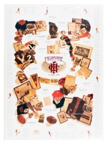 MELBOURNE FOOTBALL CLUB Great Moments poster (1996) limited edition (#446/501) signed by 15 club legends, including Jim Stynes, Ron Barassi, Hassa Mann, Jim Cardwell, Garry Lyon, Robert Flower and Brian Dixon. With CofA. Overall 91 x 67cm.