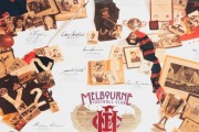 MELBOURNE FOOTBALL CLUB Great Moments poster (1996) limited edition (#446/501) signed by 15 club legends, including Jim Stynes, Ron Barassi, Hassa Mann, Jim Cardwell, Garry Lyon, Robert Flower and Brian Dixon. With CofA.&nbsp;Overall 91 x 67cm. - 2
