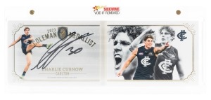 2023 Select Coleman Medallist&nbsp;Signature Gold Booklet for Charlie Curnow (#214/260), together with redemption card (CPG3 #214/260), in original presentation packaging.