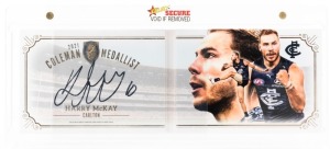 2021 Select Coleman Medallist Signature Gold Booklet for Harry McKay&nbsp;(#89/140), together with redemption card (CP3 #89/140). (2 items)