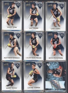 2018-2020 Carlton Select football cards in Carlton Collectors Album, with noted Dominance [35], Dominance Draft Picks [4], Dominance Timeless [4], Milestone [8], Burst [17], Brownlow Getter [3], Prestige Engine Room [1], Prestige [21], Instant Impact [6],