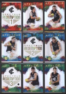 2022 SELECT SPECTRUM CARLTON REDEMPTION SET: Complete set of ten limited-edition cards, together with their respective redemption cards. (15 cards)