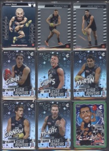 2022-2023 mostly Select Carlton football cards in Carlton Collectors Album, with noted Optimum [15], Optimum Matrix [6], Prime Draft [5], Legacy Cornerstone [3], Legacy All-Australian [3], Legacy 22 Under 22 [2], Legacy Team Leaders [3], Legacy Draft Pick
