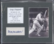 An album containing a collection of autographed displays including Allan Border, Greg Chappell, Adam Gilchrist, Ian Healy, Kim Hughes, Dennis Lillie, Rod Marsh, Ricky Ponting, Mark Taylor, Sachin Tendulkar, Brian Lara and others.&nbsp; - 2