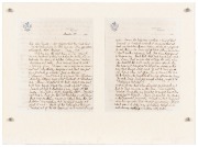 AN ORIGINAL LETTER FROM DOUGLAS JARDINE, dated 1st November, 1928 and written on Hotel Windsor, Melbourne letterhead: Four sides of neatly hand-written text to "Lady Fianach". Attractively mounted and displayed showing all four sides of the letter., 38 x 