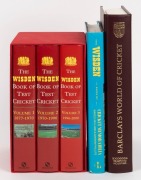 "BARCLAYS WORLD OF CRICKET - The Game from A to Z" [Willow Books, 1986 edition, 724pp]; plus "The Wisden Book of Cricket Memorabilia" by Williams & Phillips [Lennard Publishing, 1990, 328pp], and "The Wisden Book of Test Cricket" Fifth edition, compiled a