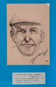 THE 1934 AUSTRALIANS IN ENGLAND: pencil and pastel drawings by Scottish artist and cricket enthusiast, Harry Henderson. Fifteen signed portraits of Woodfull, McCabe, O'Reilly, Oldfield, Ponsford, Wall, Grimmett, Kippax, Fleetwood-Smith, Barnett, Chipperfi - 2