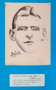 THE 1934 AUSTRALIANS IN ENGLAND: pencil and pastel drawings by Scottish artist and cricket enthusiast, Harry Henderson. Fifteen signed portraits of Woodfull, McCabe, O'Reilly, Oldfield, Ponsford, Wall, Grimmett, Kippax, Fleetwood-Smith, Barnett, Chipperfi - 5
