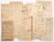 A collection of printed score cards , mostly completed in manuscript; including Lord's "England v Australia" (a Red Cross benefit one-day match) 29 May 1944; Lord's "England v Australia" (a Red Cross and RAAF Charities two-day matches) May and July 1945; 