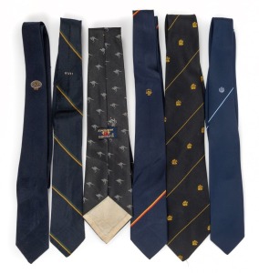 A small group of cricket ties, one dated 1965, another for the World Cup 1975; the others need to be identified. All in very good condition. (6).